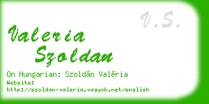 valeria szoldan business card